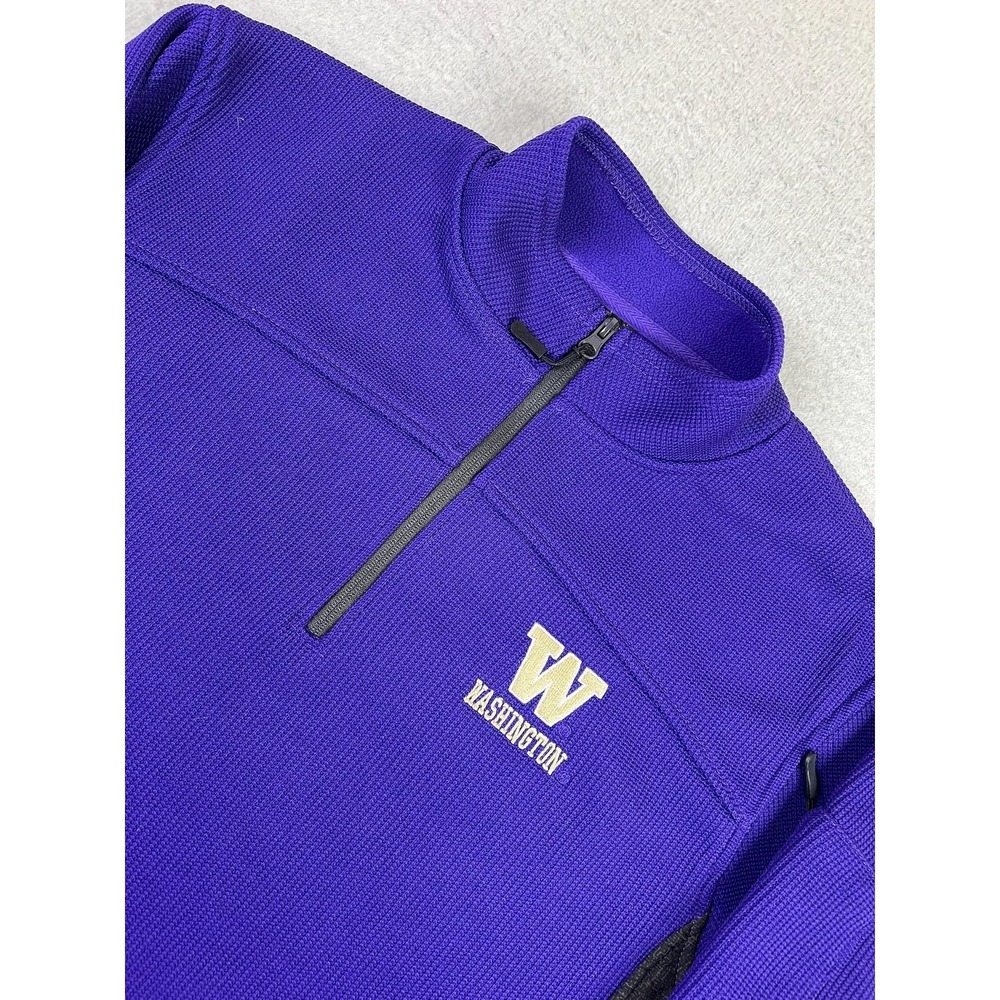 Washington Huskies Pullover Quarter Zip Mens‎ Large NCAA Football Colosseum
